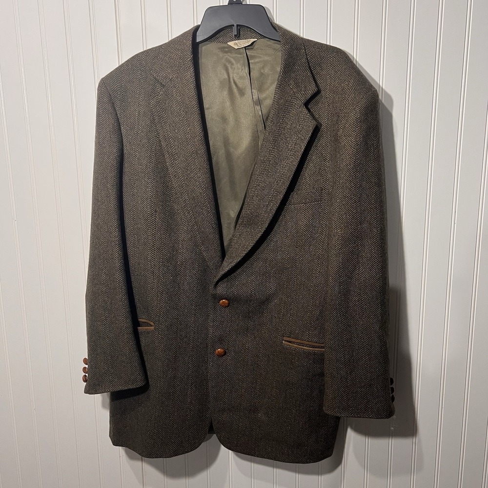 Vintage Savile Row Blazer 100%‎ Wool USA Made 46L